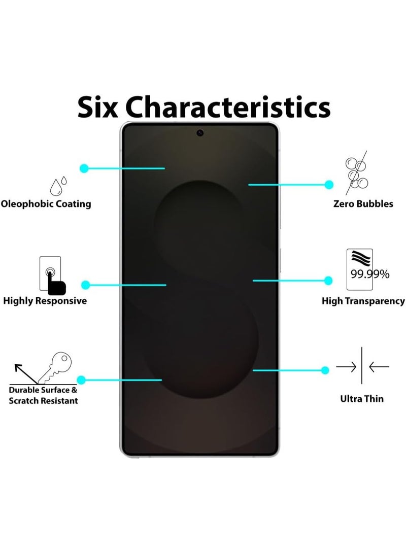 ACLIX Privacy Screen Protector for Samsung Galaxy S26 Plus, Tempered Glass Anti-Spy Bubble Free Case Friendly Easy Installation Film - Image 3